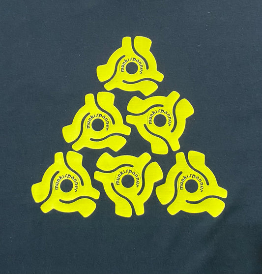 Munkispanner Men’s Black 45rpm Adapter T-shirt Size XXL