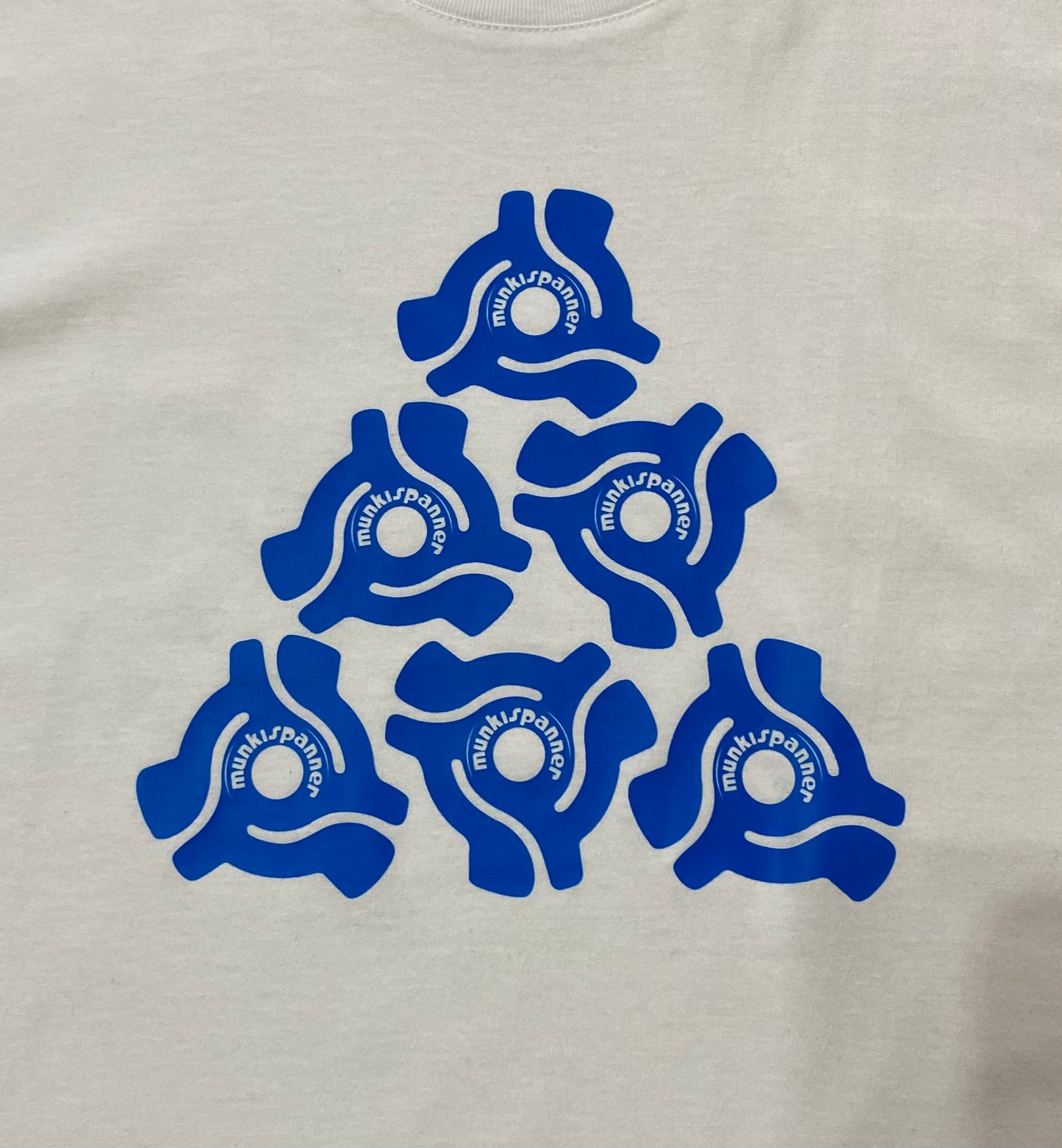 Munkispanner Men’s White 45rpm Adapter T-shirt Size L