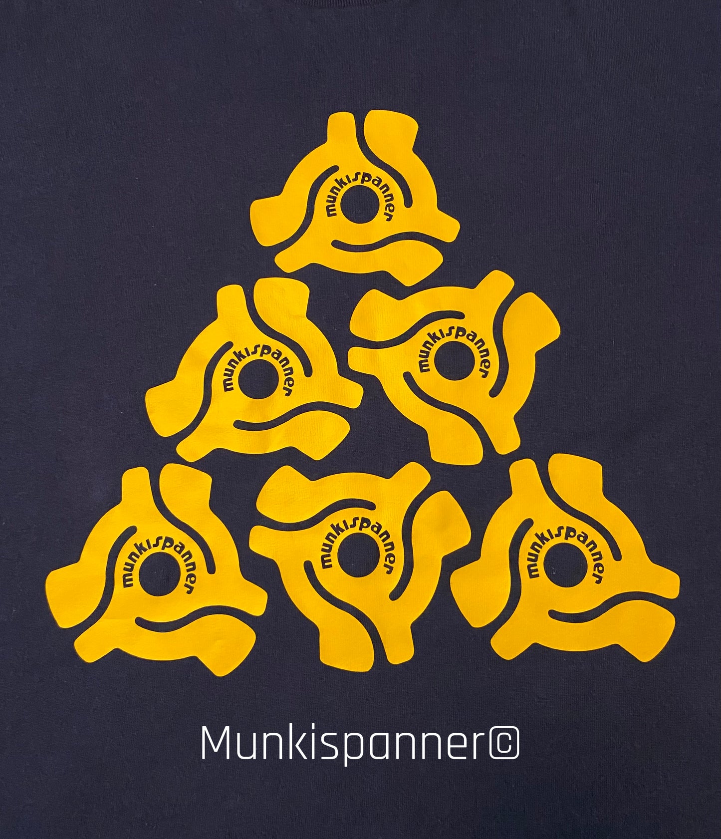 Munkispanner Ladies Navy 45rpm Adapter T-shirt Size M