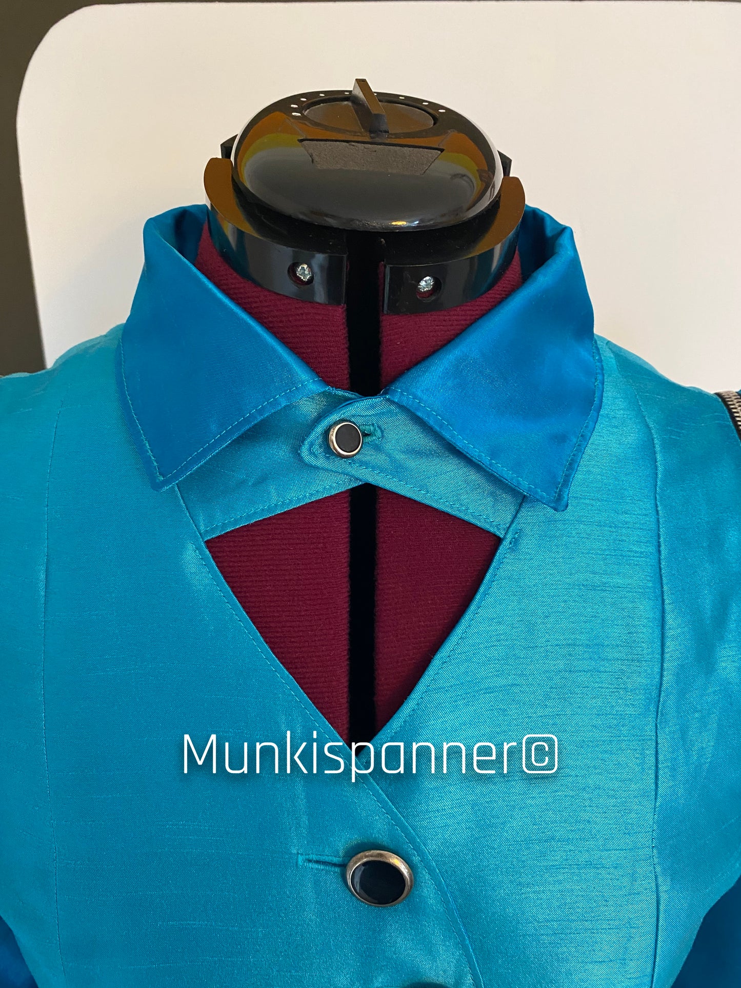 Sample Sale - Munkispanner Original - 6 Way Tonal Blue Cut Out Space Age Blazer/Dress