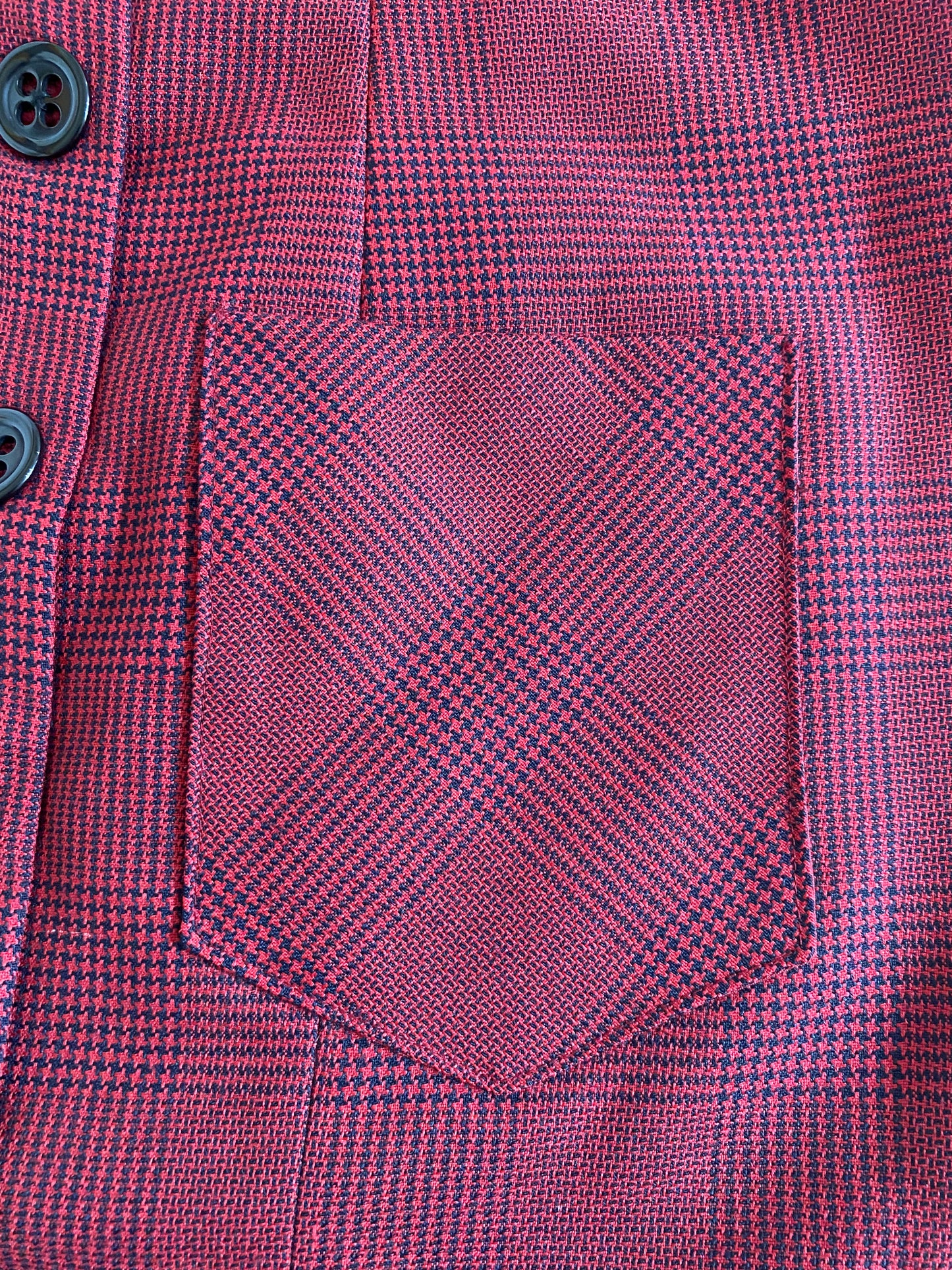 Vintage Munkispanner Original -  Cherry Red and Black POW check pinafore - payment options available