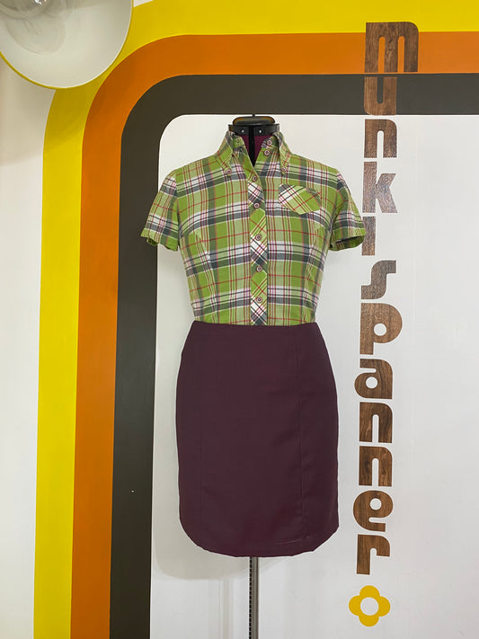 Sample Sale - Cherry Red/Navy Tonic Skirt - Munkispanner Original