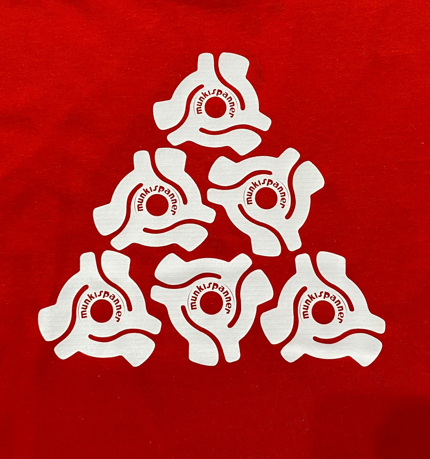 Munkispanner Men’s Red 45rpm Adapter T-shirt Size XL
