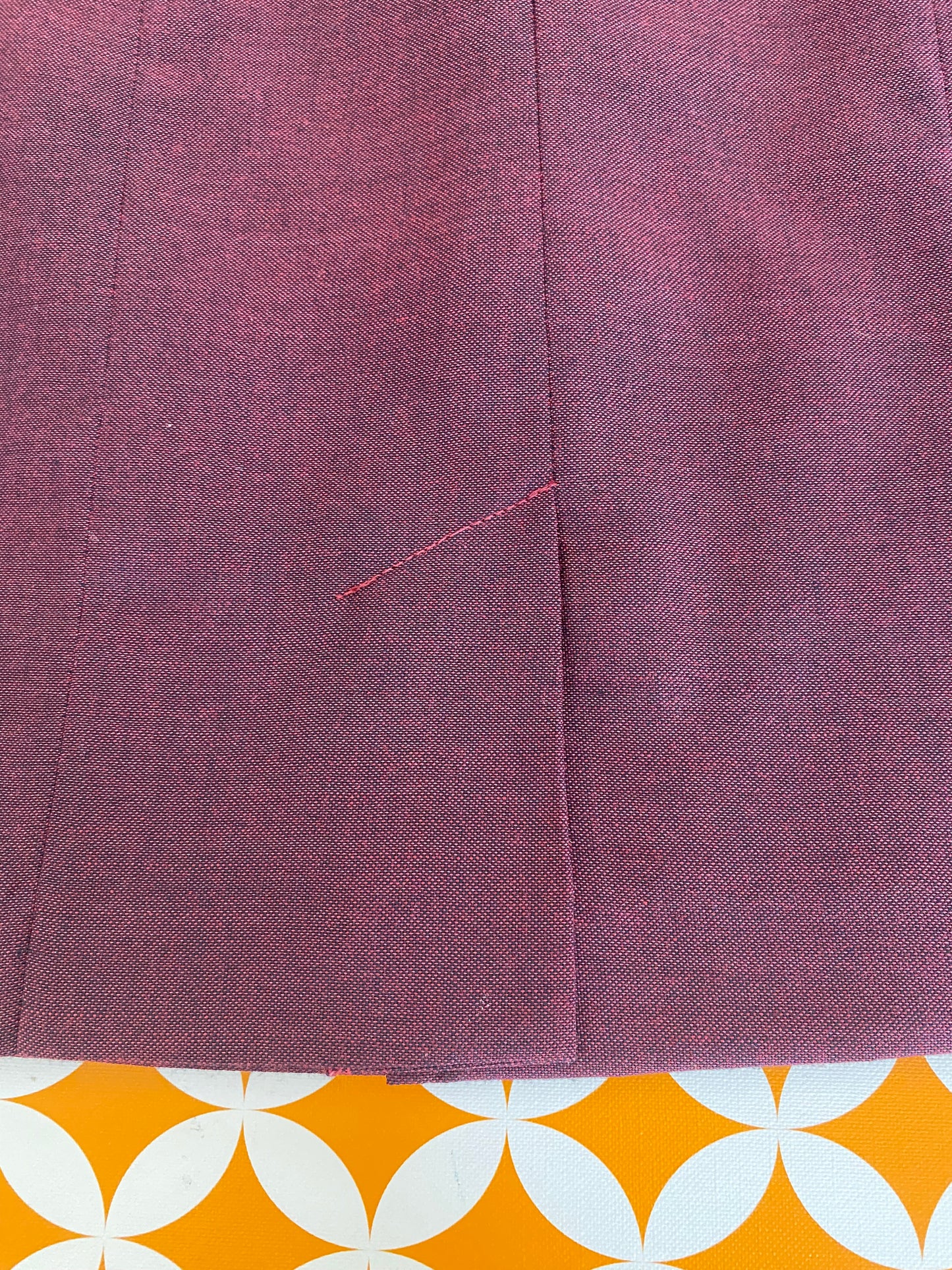 Made to order/Tailored Cherry Red/Navy Tonic Skirt - Munkispanner Original. Payment Options Available.