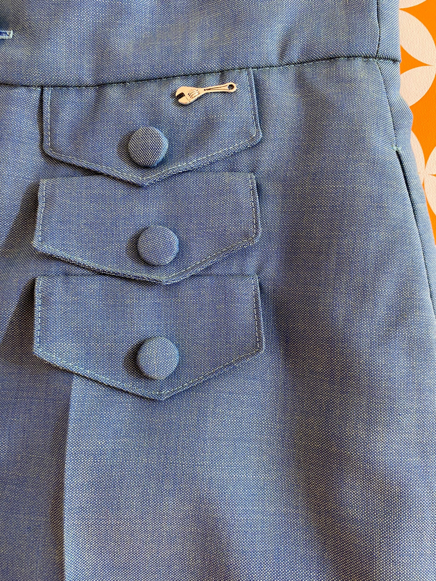 Made to order 3 pocket 1970’s Style, Wide Leg Trousers - Munkispanner Original. Payment Options Available.