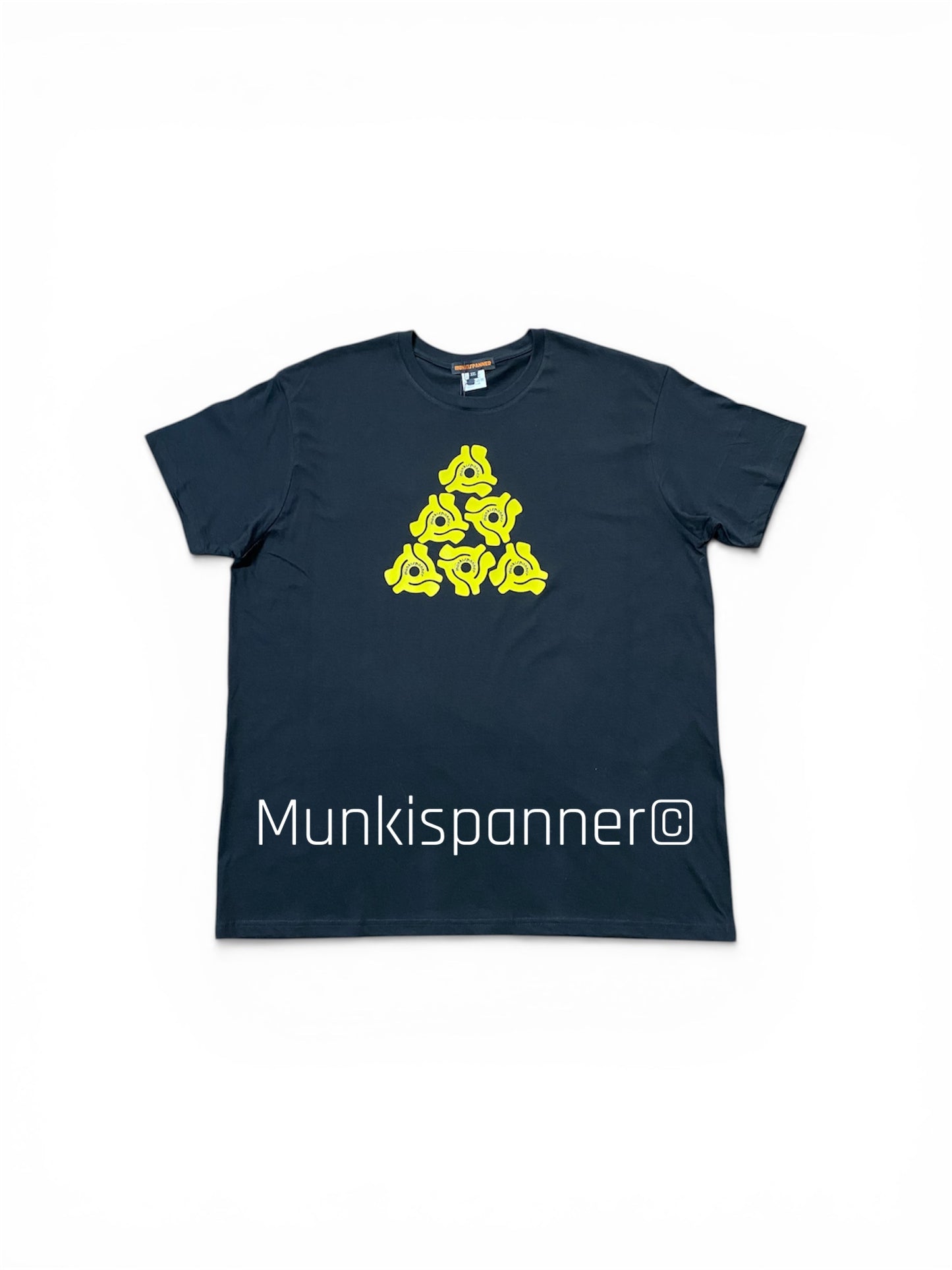 Munkispanner Men’s Black 45rpm Adapter T-shirt Size XXL