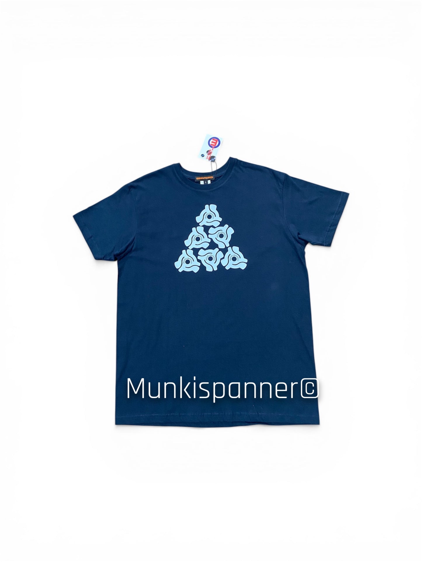 Munkispanner Men’s Navy 45rpm Adapter T-shirt Size L