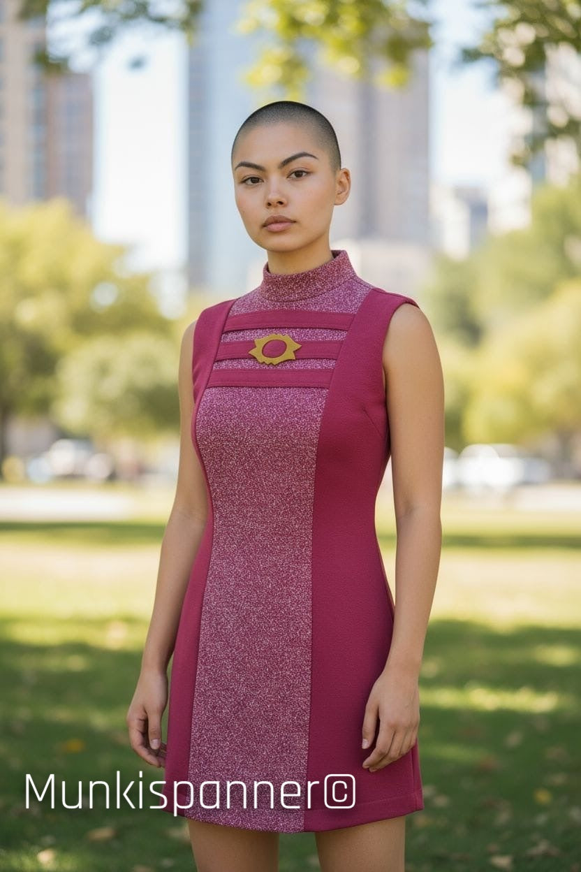 Munkispanner Original - Cerise Mustard Buckle and Strap Dress