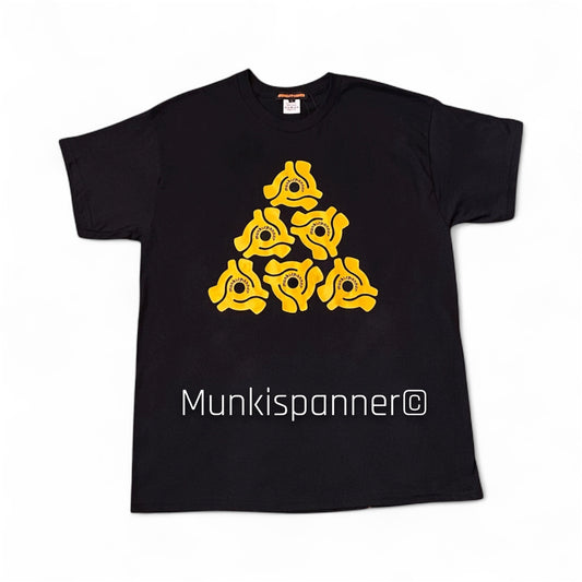 Munkispanner Men’s Black 45rpm Adapter T-shirt Size L