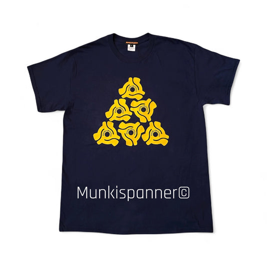 Munkispanner Men’s Navy 45rpm Adapter T-shirt Shirt Size L