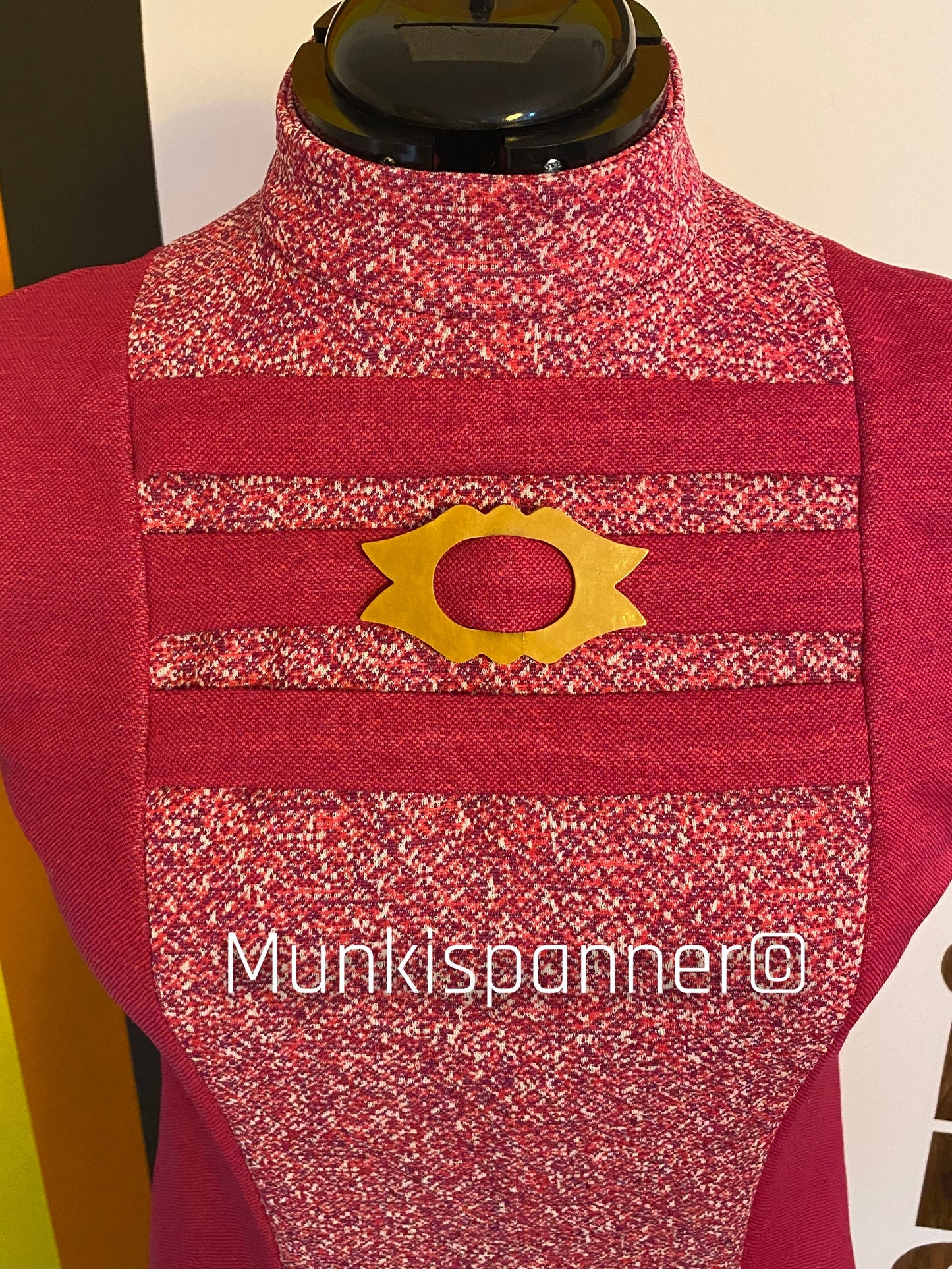 Munkispanner Original - Cerise Mustard Buckle and Strap Dress