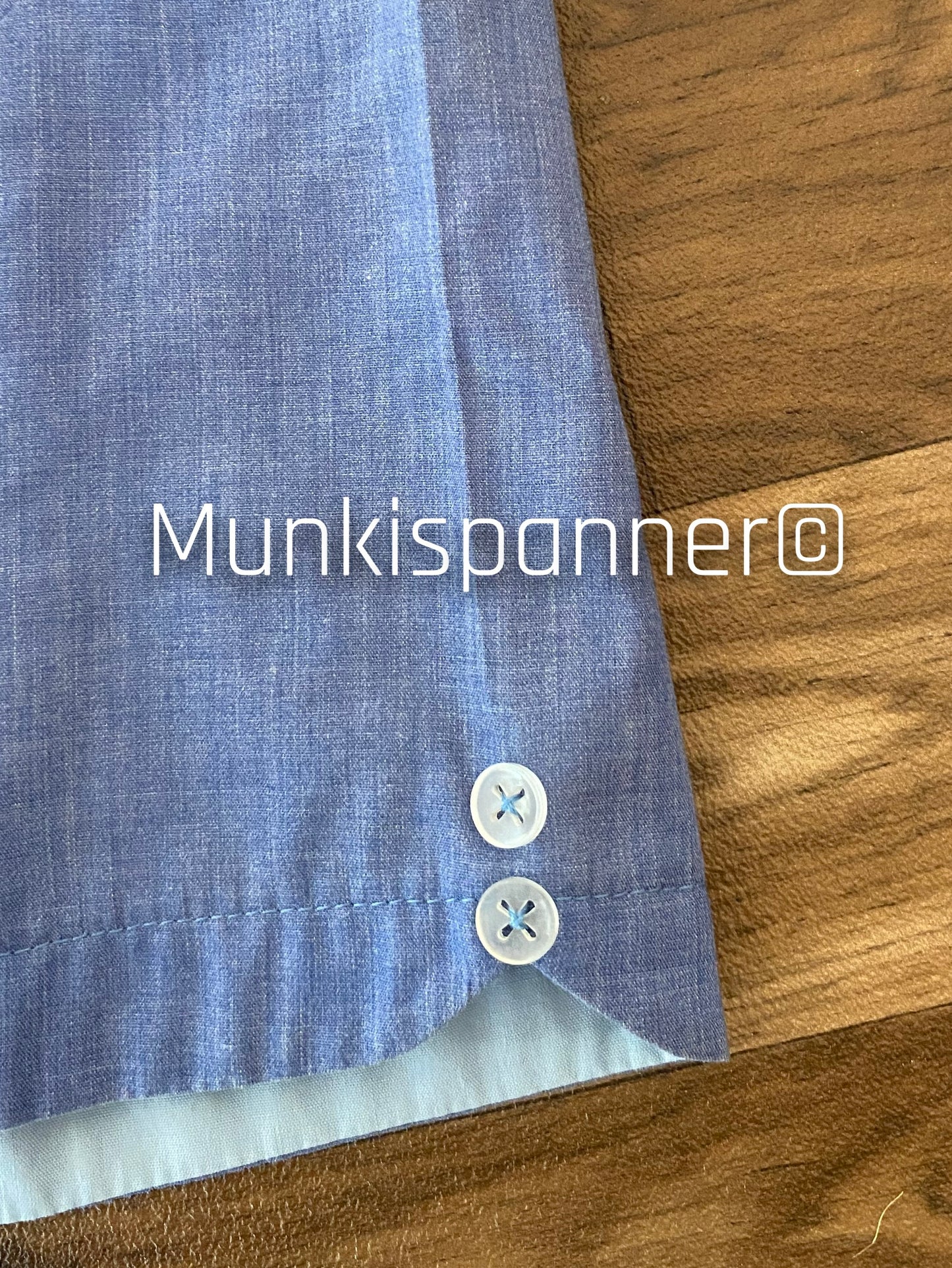 Sample Sale - Munkispanner Original Tonal Blue Mod Shirt